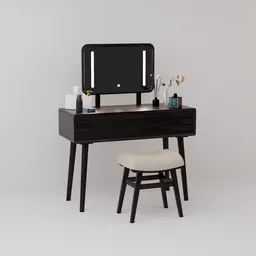 Solid Wood Makeup Vanity