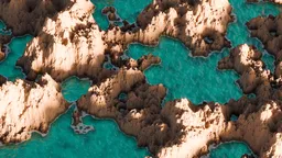 Abstract Canyon Islands