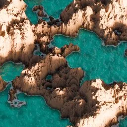 Abstract Canyon Islands