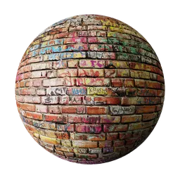Brick Wall with graffiti
