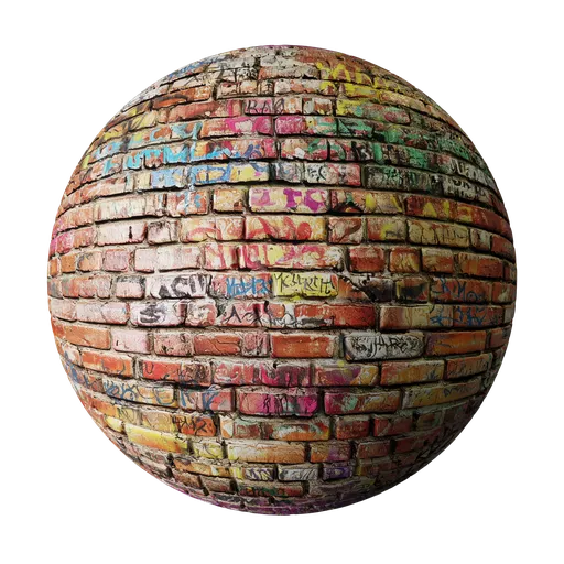 Brick Wall with graffiti