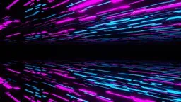 Dynamic abstract 3D streaks with neon pink and blue accents, ideal for creative visuals in multimedia displays.