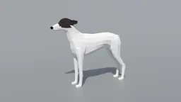 Low Poly Greyhound Dog