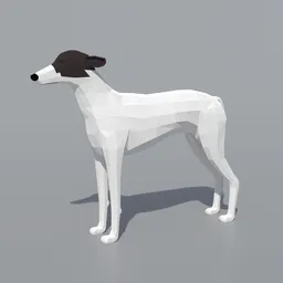 Low Poly Greyhound Dog