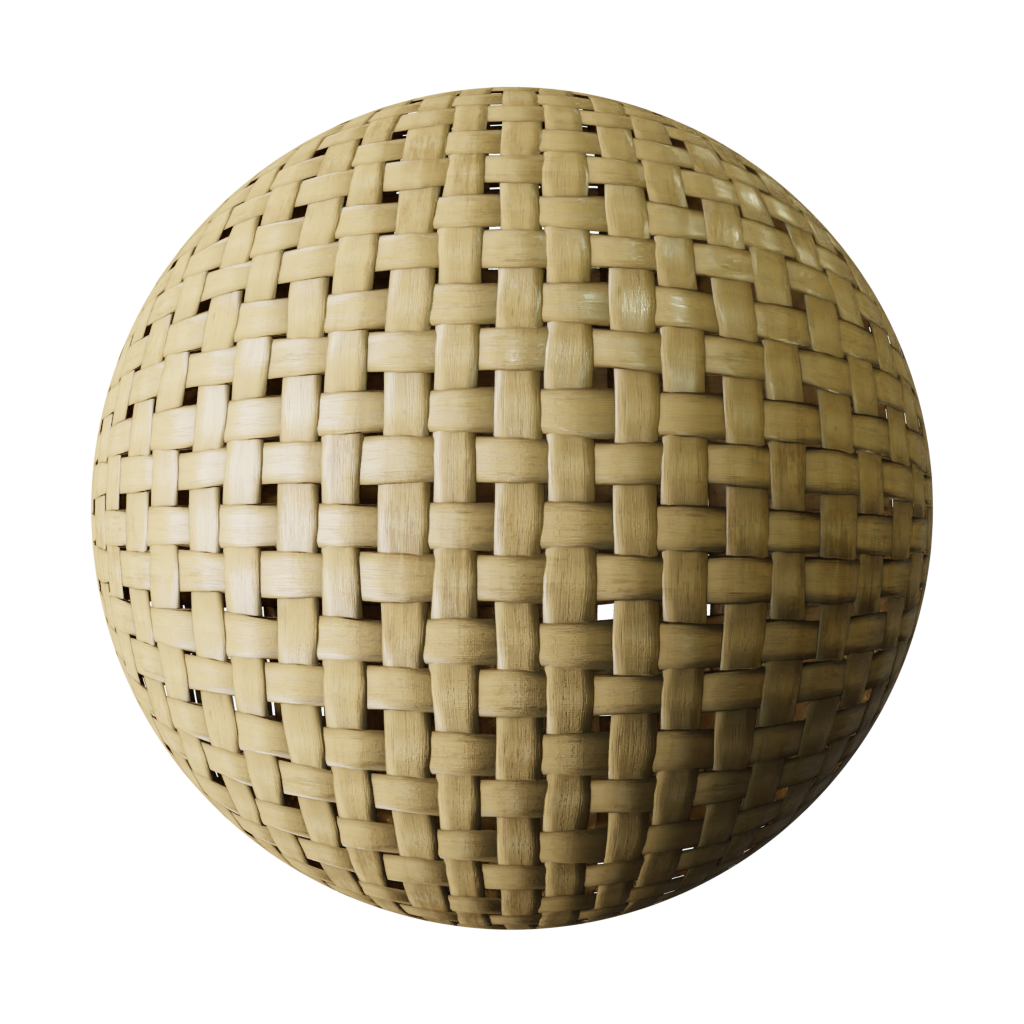 Wicker texture interlock FREE 3D wood materials BlenderKit