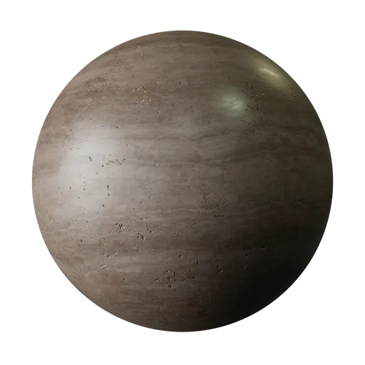 4K photorealistic travertine limestone material, polished finish for architectural visualizations.