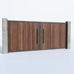 Wooden slat gate
