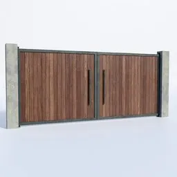 Wooden slat gate