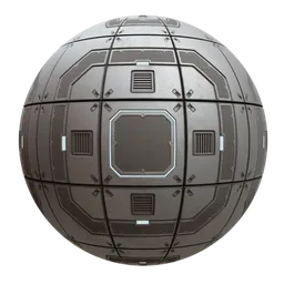 High-quality 2K PBR Sci-Fi Panel material for 3D models in Blender, suitable for tech textures in game design and CG art.