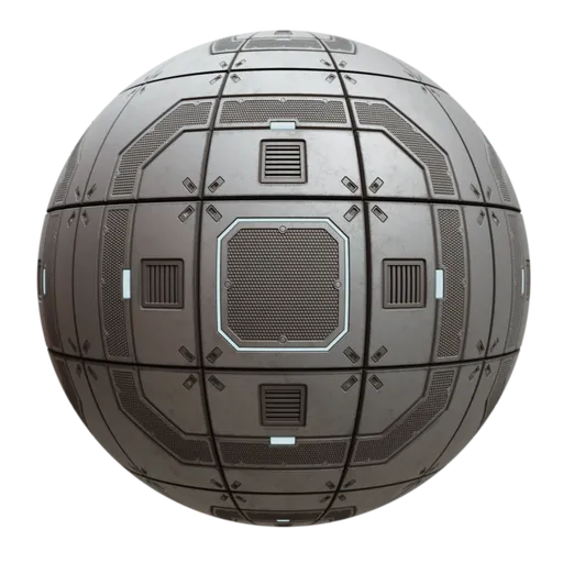 High-quality 2K PBR Sci-Fi Panel material for 3D models in Blender, suitable for tech textures in game design and CG art.