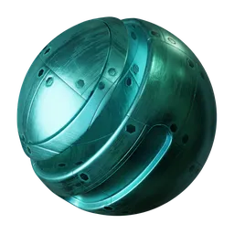Teal Riveted Panels