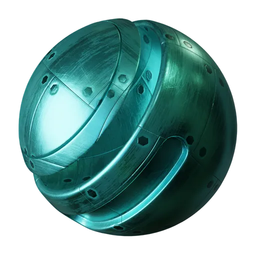 Teal Riveted Panels