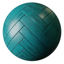 Parquet Wood Floor Blue