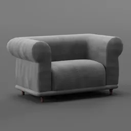 Wide cloth arm chair