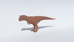 Low Poly Carnotaurus Dinosaur