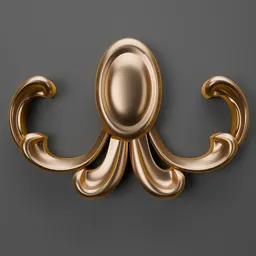 Elegant 3D ornamental model with classic curves, designed to enhance architectural visualization in Blender.