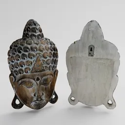 Wooden Buddha Mask