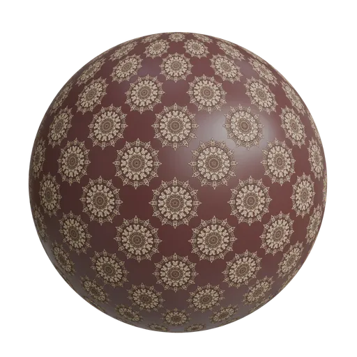 Golden floral mandala wallpaper