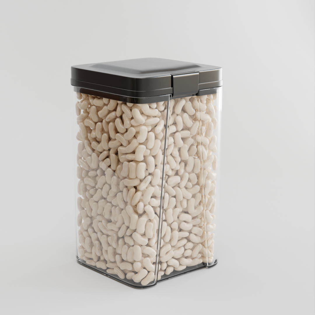 Food Storage Container(beans) FREE 3D Storage models BlenderKit