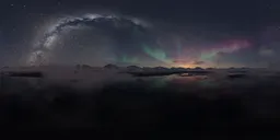 Night Landscape Northern Lights