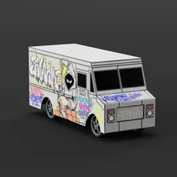 Graffiti Delivery Van