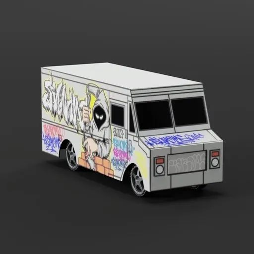 Graffiti Delivery Van