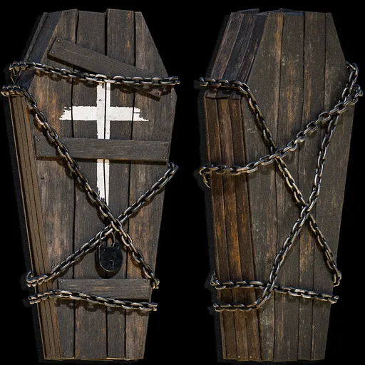 Dark Coffin with Chains
