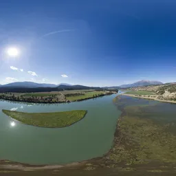 Sunny Valley Mountain Landscape