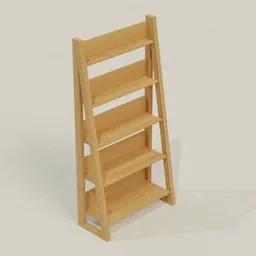 Wooden Ladder Rack Bookcase