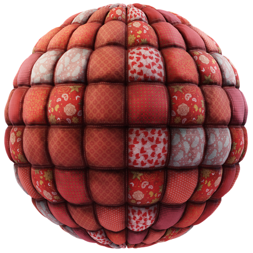 Lovely patchwork blanket FREE fabric materials BlenderKit