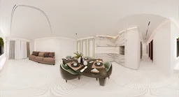 Bright Modern Kitchen Dining Interior