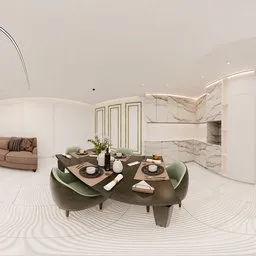 Bright Modern Kitchen Dining Interior