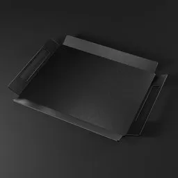Modern Black Metal Serving Tray