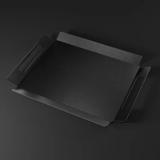 Modern Black Metal Serving Tray