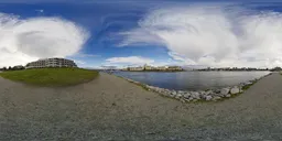 Urban Victoria City Sunny Cloudy Day