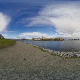 Urban Victoria City Sunny Cloudy Day