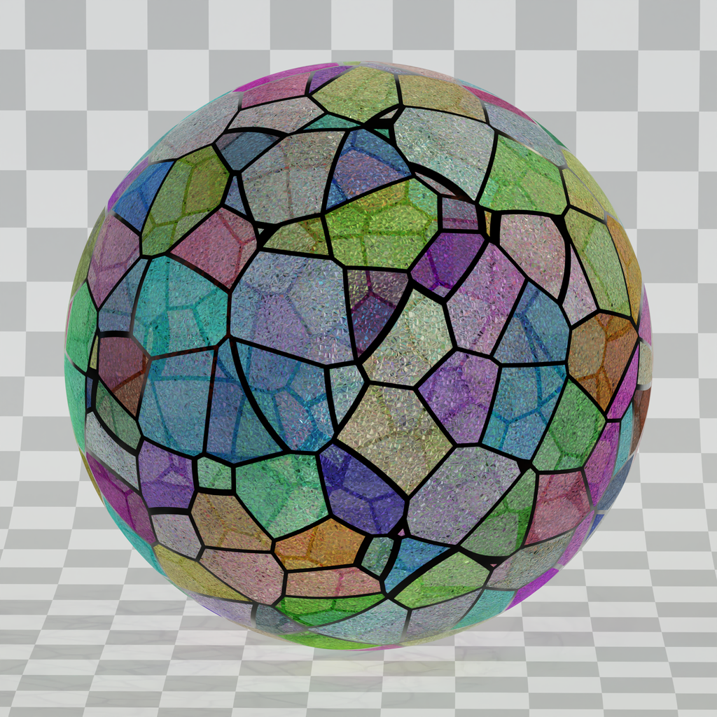 BlenderKit | Download the FREE AR3DMat Colorful Cathedral Glass material