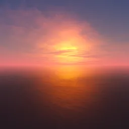 Colorful Sunset Sky Ocean