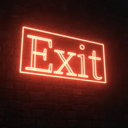 Neon Sign - Exit