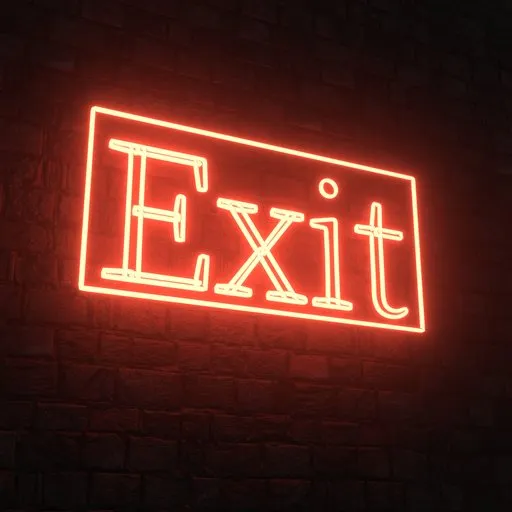 Neon Sign - Exit