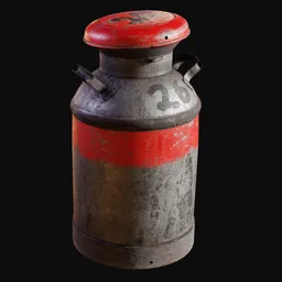 1940s Milk Can Red-Stripe