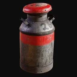 1940s Milk Can Red-Stripe