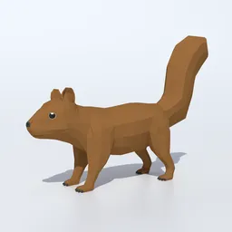 Low Poly Squirrel