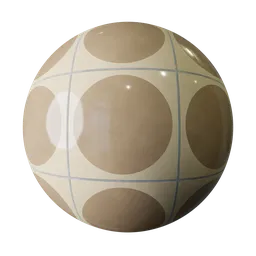 Beige Circle Ceramic Tiles