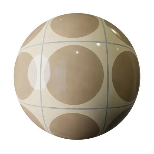 Beige Circle Ceramic Tiles