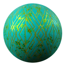 Royal Metal Triangles Teal