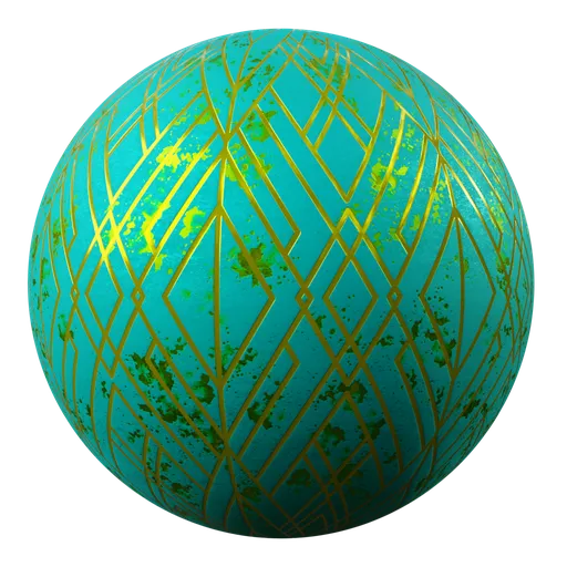 Royal Metal Triangles Teal