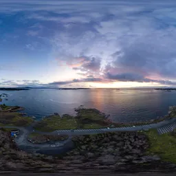 Cloudy Sunrise Ocean Coast