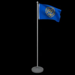 Animated Lion Head Flag