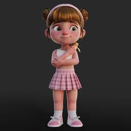 Stylized Cute Girl Kid Lili